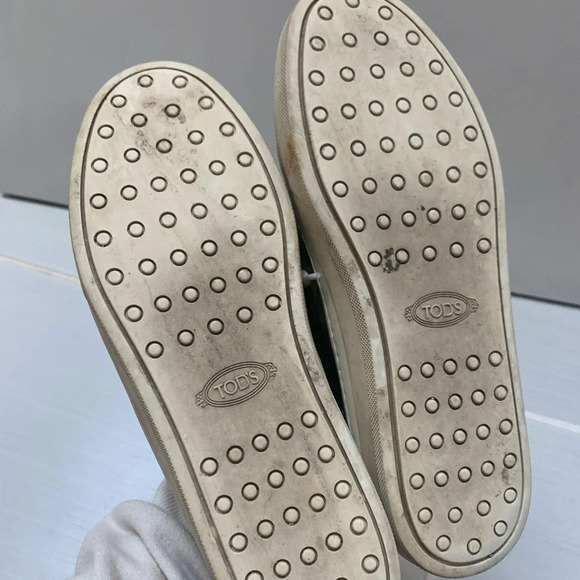 Tod's Silver  Gold Black Metallic Patent Leather Sneaker 39.5 - Picture 11 of 11